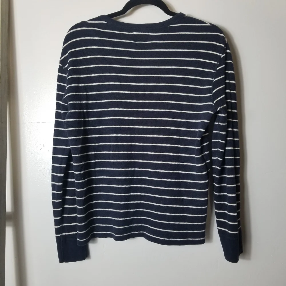 J. CREW AUTHENTIC THERMAL OVERSIZED LONG SLEEVE SHIRT SIZE SMALL 100% COTTON